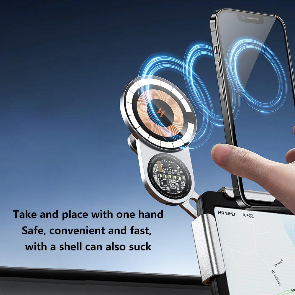A8S For Tesla Car Screen Base 15W Wireless Charging New Energy Vehicle Navigation Bracket A8S For Tesla Car Screen Base 15W Wireless Charging New Energy Vehicle Navigation Bracket
